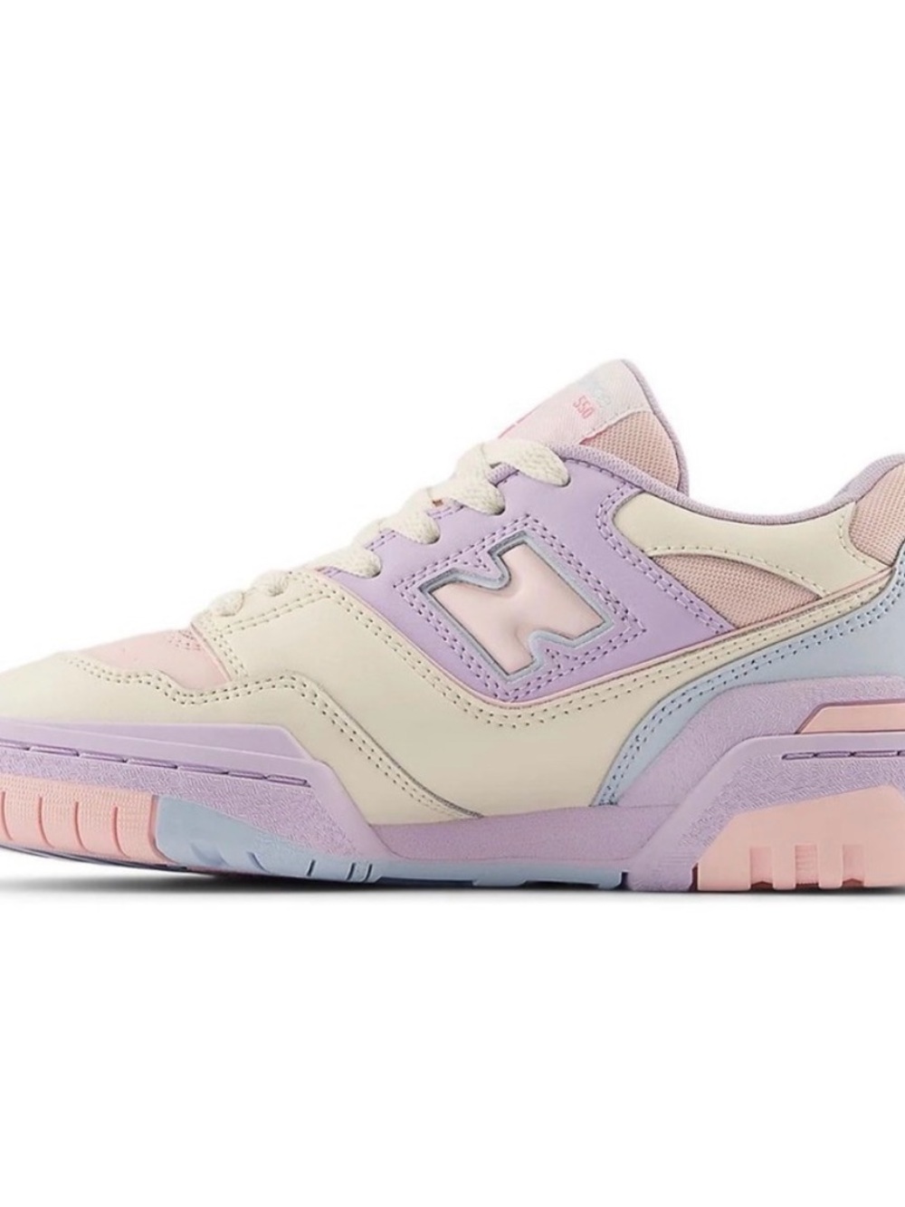New Balance 550 Cream, Lavender & Pink Low-Top Sneakers